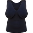 thumbnail image 3 of Silverts 189100104 DD to HH Comfy Wire-Free Bra Camisole Vest, Black - Large, 3 of 3