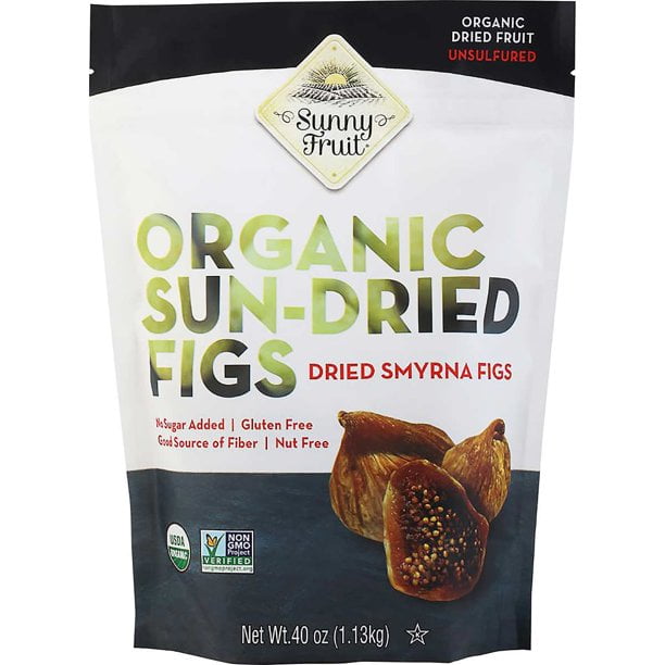 ORGANIC Dried Smyrna Figs Sunny Fruit 40oz Bulk Bag Tender & Juicy NO Added Sugars