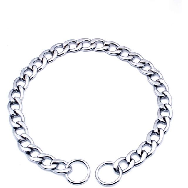 Solid Iron Dog Collar Metal Chain Adjustable Large Dog Pet Training Collar