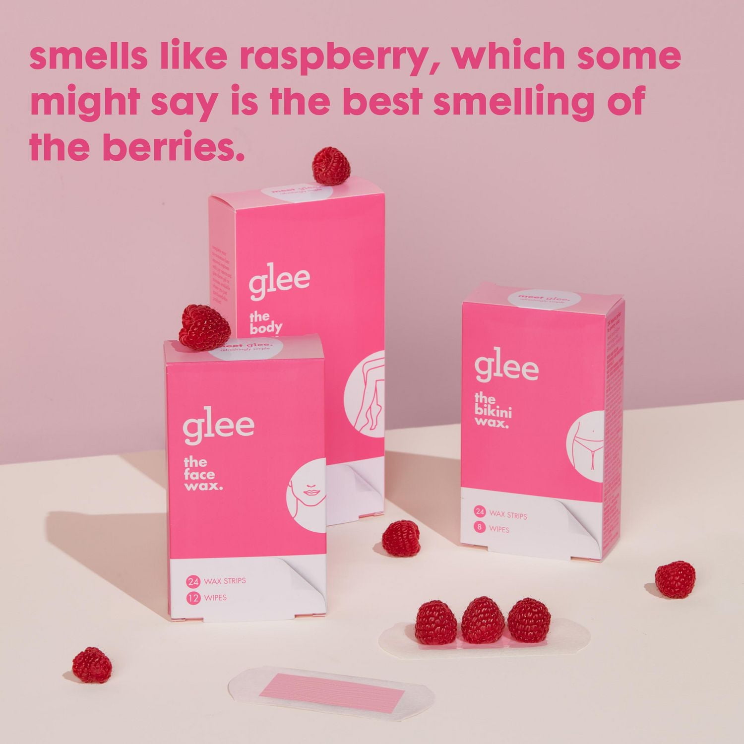 Bandes d’épilation à la cire pour le visage glee, 24 unités 24 unités