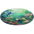 thumbnail image 4 of Flower Hummingbird Round Rugs -Washable Non-Slip Small Round Area Rug Throw Soft Circle Rugs for Bedroom, Modern Print Indoor Carpet for Entryway Sofa Living Room, 4 of 6