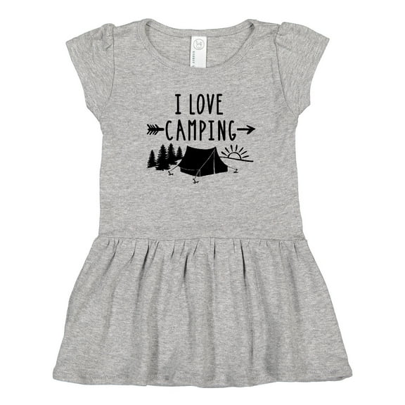Inktastic I Love Camping- Tent and Trees Girls Toddler Dress