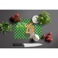 thumbnail image 3 of Blue and Tan Full Coat Yorkshire Terrier St. Patrick's Day Glass Cutting Board Large 12 in x 15 in, 3 of 5