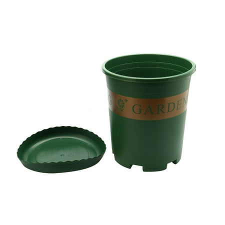 Unique Bargains Home Garden Plastic Round Shape Flower Pot ...