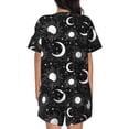 thumbnail image 6 of Rateoe Crescent and Stars Pattern Women's Short-Sleeved Pajama Set - 2 Piece Soft and Lightweight Sleepwear Set-Large, 6 of 7