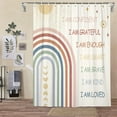 thumbnail image 3 of Rainbow Shower Curtain for Kids, Inspirational Quotes Shower Curtain Set for Bathroom, Abstract Boho Positive Teen Fabric Shower Curtain Restroom Bathtub Decor Accessories with Hooks 72X 72 inch, 3 of 6