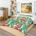 thumbnail image 1 of Designart 'Colorful Tropical Pattern' Tropical Bedding Set - Duvet Cover & Shams, 1 of 4