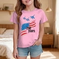 thumbnail image 2 of Quealent Girls 4th of July Shirt USA T-Shirt for Kids American Flag Shirt 250 Years of Freedom Short-Sleeved Top (Pink, 5-6 Years), 2 of 5