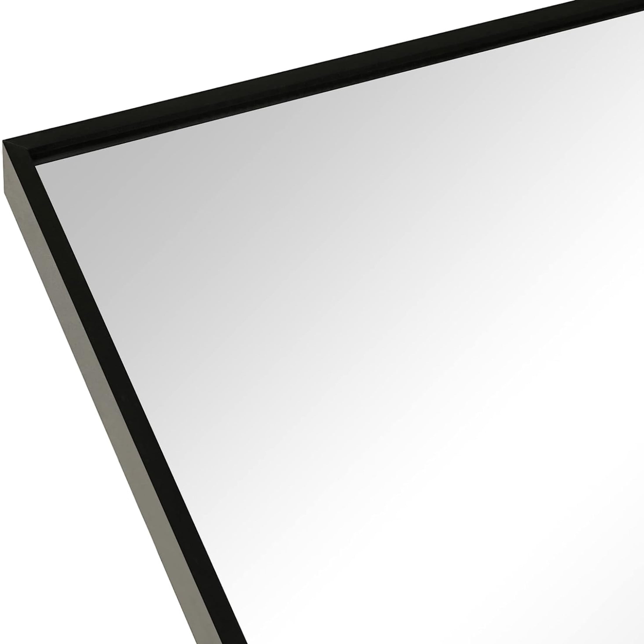 Noble House 24"x32" Arched Metal Wall Mirror, Vanity Mirror for Bathroom, Bedroom & Living Room, Black