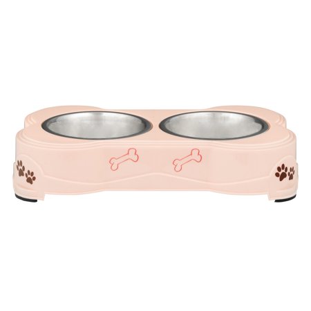 Loving Pets Dolce Diner Bone Shape Pink, 1.0 CT