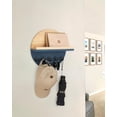 thumbnail image 5 of HofferRuffer Key Holder for Wall with Shelf, Wood Mail Organizer, Wall Mounted Rack with Shelf & 5 Hooks for Entryway, Living Room, Blue, 5 of 8
