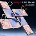 thumbnail image 5 of Designed for Samsung Galaxy Z Flip 7 Magnetic Hard Case, Compatible with Magsafe, Rugged 360 Rotating Ring Kickstand Heavy Duty Shockproof Protection Phone Case for Samsung Galaxy Z Flip 7, Pink, 5 of 8