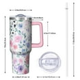thumbnail image 2 of OBREWU Pioneer Flower Tumbler with Handle and Lid,Pioneer Flower 40oz Double Wall Vacuum Insulated Tumbler,Cups Gift for Women and Men, 2 of 7