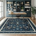 thumbnail image 4 of ZENELESS Washable Large Area Rugs for Living Room,8x10 Non-slip Carpet for Dining Room,Modern Accent Rug for Bedroom,Dark Blue, 4 of 9