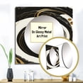 thumbnail image 3 of Designart "Metallic Swirling Blend II" Modern Square Mirror For Wall Decor - Large Black Square Printed Wall Mirror Art - Square Modern Mirror - Wall Mounted Square Large Mirror, 3 of 5