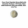thumbnail image 2 of Faux Pearl Squishy Stress Ball with Crunchy Texture, 1.57 Inch, Clear and White, for Kids and Adults, Sensory Toy, 2 of 3