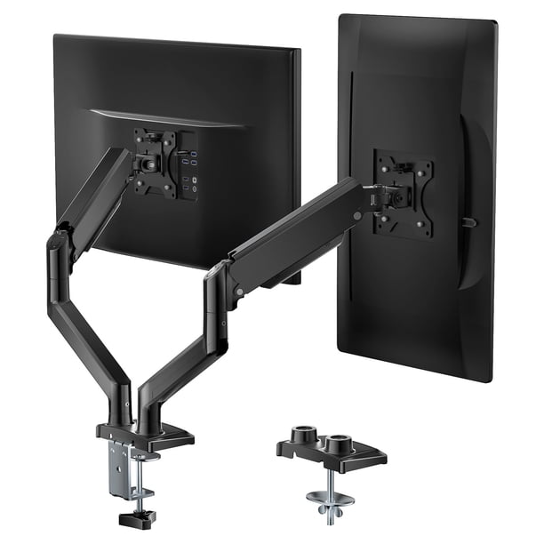 Soporte doble para monitor, brazos ajustables WALI para pantallas de 17 a 32 pulgadas