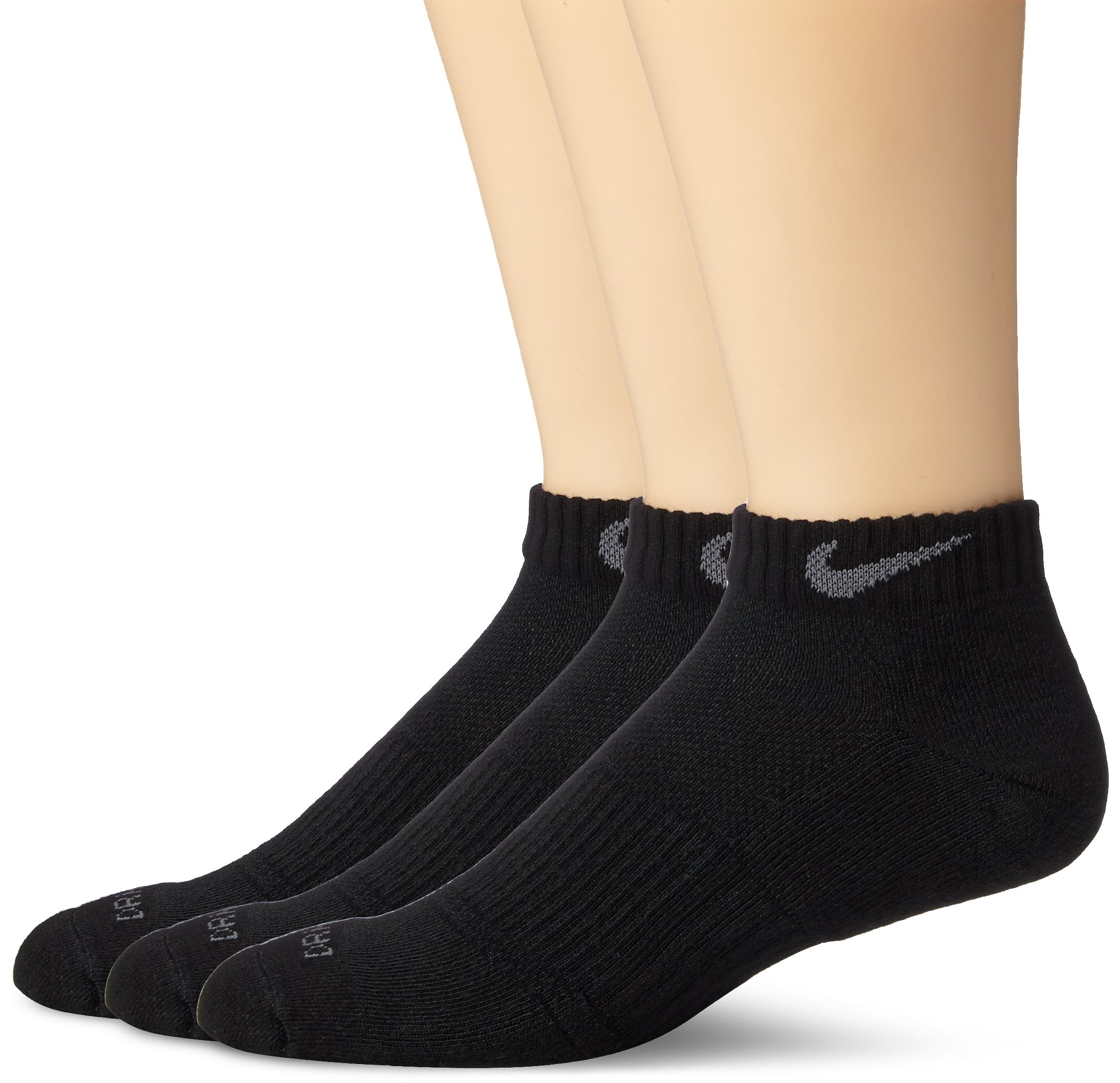 Nike SX4829-001 : Dri-Fit Cushion Low-Cut Training Socks (S, Black ...