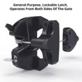 thumbnail image 2 of Cerrojo para portón D&D Technologies LL3ABL con llave, negro, 2 of 5