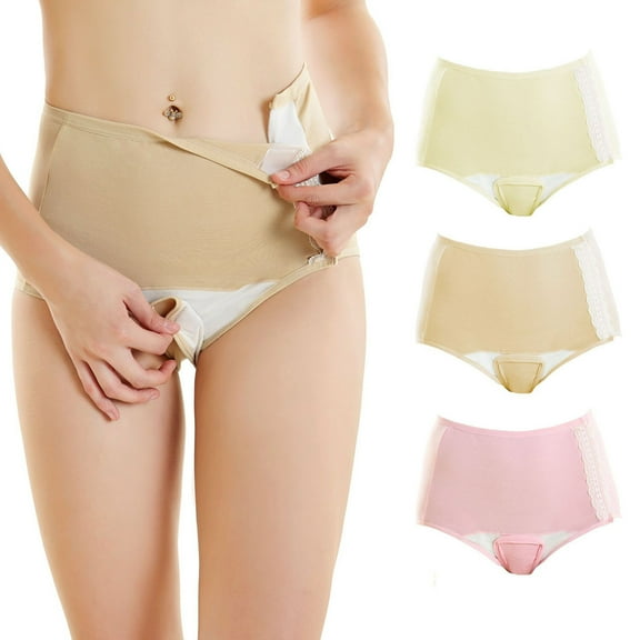 Tejiojio Maternity/Labor/Nursing Clothing Women High Waist Pregnant Cheak Underwear Easy Open Maternity Panties