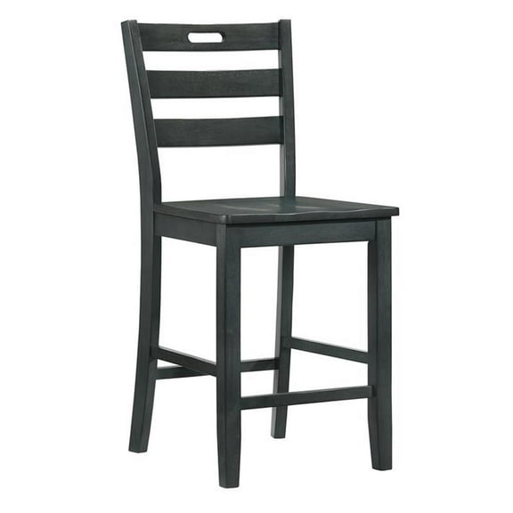 Furniture of America Jolines Wood Counter Height Chair in Gray (Set of 2)