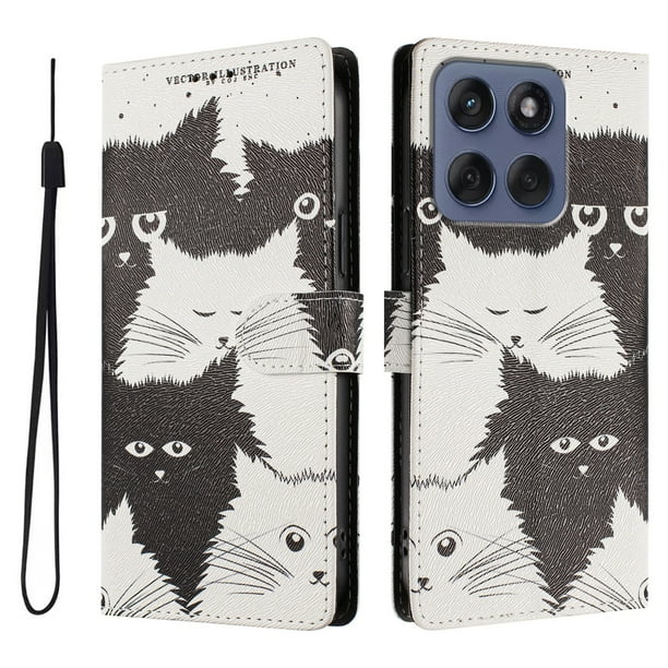 FOXDOCK Funda Tipo Cartera para Motorola Moto G86 con Soporte y Correa – Diseño de Patrones Lindos