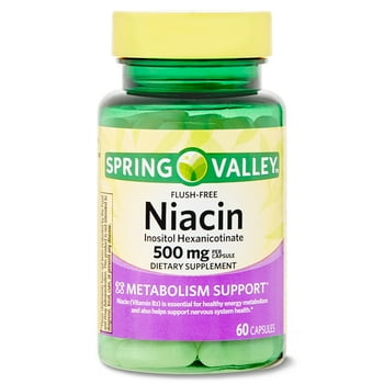 Spring Valley Niacin s, 500 mg, 60 Count