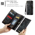 thumbnail image 5 of for Samsung Galaxy S25 Edge Premium PU Leather Folding Case, Multiple Card Slots Design, Wrist Strap Zipper Pocket Kickstand Magnetic Snap, Wireless Charging for Samsung Galaxy S25 Edge, Black, 5 of 9