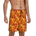 thumbnail image 2 of Fotbe Autumn Maple Leaf Pile Pantalones Cortos de Pijama para Hombre, Ropa de Dormir, Pantalones de Pijama Cortos para Hombre-X-Large, 2 of 6