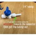 thumbnail image 2 of 3 Piece W/Valve 1/4 inch OD RO water system Fitting Replacement Connector, Reverse Osmosis Water Filter Tubing Adapter for Under the Sink Filtration System Fridge (Valve), White, wltv-4 -, 2 of 4