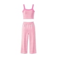 thumbnail image 6 of BOOMNY Womens Pajamas 2 Peice Set Striped Sleeveless Tops Pants Pjs Sets Cozy Fall Winter Loungewear Homewear, 6 of 6