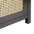 thumbnail image 3 of Walker Edison 2-Door Modern Rattan & Wood Sideboard in Black, 3 of 15