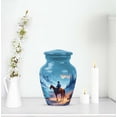thumbnail image 6 of Cowboy Mini Cremation Urns For Adult Man And Women, Blue Urns For Adult Female Small, Funeral Urn For Ashes Keepsake Mother, Little Urn For Human Ashes Male And Female, 3 Inch, 6 of 7