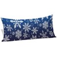 thumbnail image 2 of Blue Christmas Body Pillow Covers 20"x54", Xmas Snowflake White Soft Brushed Microfiber Breathable Throw Pillow Covers, Decorative Pillowcase with Zipper for Couch Sofa Bedroom Living Room, 2 of 9