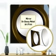 thumbnail image 3 of Designart "Projections Of Visionary Eye Of Awareness Futurism XI" Other Fantasy & Sci-Fi Gold Large Square Mirror - Square Bedroom Mirror Printed Wall Decor - Modern Square Printed Wall Mirror Art, 3 of 5