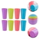 thumbnail image 4 of EeaseMX 8 vasos de plástico para agua, zumo y agua potable de colores sin tapa., 4 of 7