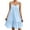 *Light Blue, variant on ClodeEU Women's Spaghetti Strap V Neck Ruffle Hem Swing Dress,Casual Flowy Summer Sundress Green,Women's Plus L
