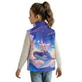 thumbnail image 3 of Pzuqiu Axolotl Girls Sleeveless Vests 2T Fall Winter Clothes Personalized Winter Lightweight Sleeveless Fleece Jacket with Pocket Fall Outfits Fashion Clothing for Daily Life, 3 of 7