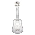 thumbnail image 1 of Sidaley Ukeleles de concierto de 21 pulgadas para aprender habilidades, juego de ukeleles transparentes de moldeado integrado de cuerda de carbono para Cables de audio/vídeo, 1 of 1