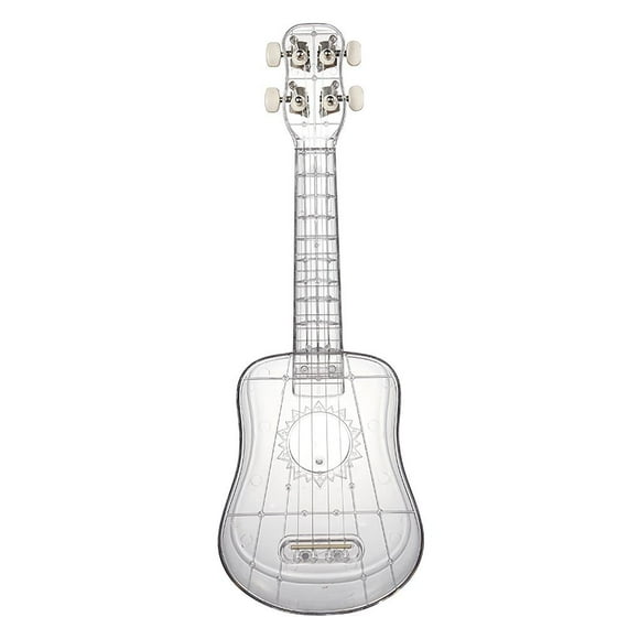 Sidaley Ukeleles de concierto de 21 pulgadas para aprender habilidades, juego de ukeleles transparentes de moldeado integrado de cuerda de carbono para Cables de audio/vídeo