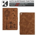 thumbnail image 5 of for iPad mini 1/2/3/4/5 Folio Flip Case, Embossed PU Leather Case with Smart Auto Wake / Sleep Function & Adjustable Stand (3 Anti-Slip Strips) with Card Slots Protective Cover, Brown, 5 of 5