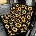 thumbnail image 3 of KUIFORTI Sunflower Butterfly Automobile Seat Covers 14 Pieces with Car Seat Belt Pad Cover Auto Center Console Pad Steering Wheel Cover Car Headrest Covers for Cars SUV Sedans, 3 of 7