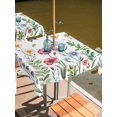 thumbnail image 2 of Outdoor Tablecloths with Umbrella Hole & Zipper, Spring Floral 54x54 Inch Square Tablecloths, Pink Blue Flowers Botanical Butterflies Waterproof Table Cloth, Patio/Pool/Picnic Table Covers, 2 of 8