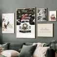 thumbnail image 2 of Arte de pared pintura en lienzo regalo de Navidad, casa verde, ciervo, ardilla, carteles nórdicos e impresiones, imágenes de pared para decoración de sala de estar, 2 of 4