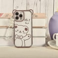 thumbnail image 6 of iPhone 12 Pro Max Bear Case, Clear Cute Sparkle Transparent Soft TPU Stylish Plating Pattern Luxury Case Cover with Lovely Strap Bracelet Chain Women Girls Case for iPhone 12 Pro Max-Pink, 6 of 14