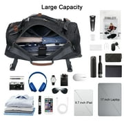 WITZMAN Travel Backpack for Men Large Canvas Backpack Luggage Carry on Duffel Bag A519-1 Black