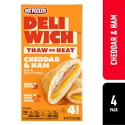 Hot Pockets Frozen Snacks, Deliwich Cheddar Cheese and Ham, 4 Sandwiches, 12.9 oz (Frozen)