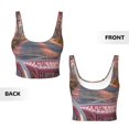 thumbnail image 5 of Picia Vintage Pink Drive View Sports Bra for Women,Padded Strappy Sports Bras Medium Support Yoga Bra with Removable Cups,Running Yoga Bra-Large, 5 of 9