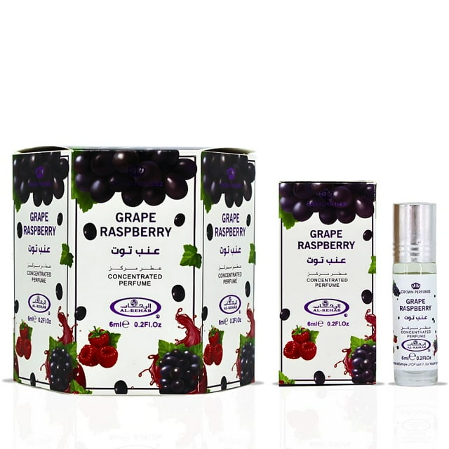 Aceite de perfume Al Rehab Grape Raspberry 6 ml CPO para mujer x6