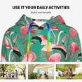 thumbnail image 4 of Salouo Tropical Flamingo Pattern Hoodie Sweatshirts for Women, Autumn Pullover Hoodie Workout Sweat Women's Long Sleeve Preppy Sweatshirts-X-Large, 4 of 7